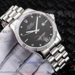 Replica Rolex Datejust 31MM  Watch - 316L Steel Case Fluted Bezel With Black Face